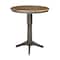International Concepts Round 36 in Round Top Pedestal Table, 40.9 inH, Hickory/Washed Coal, 36 in W, 36 in L, 41.9 in H K45-36RT-27B-6B-2 - alternate 3
